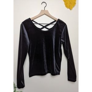 L.A Gold | Black Velvet Top